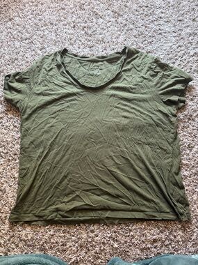 a new day Olive Crewneck Short Sleeve Tee